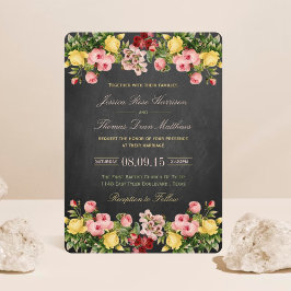 Convites Coleção de Casamentos Florais Vintage