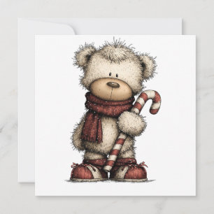Convites Coleção de Clipart de Natal Urso Teddy