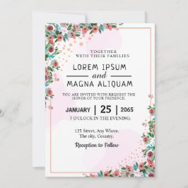 Convites coleção de design de cartas de casamento bonito