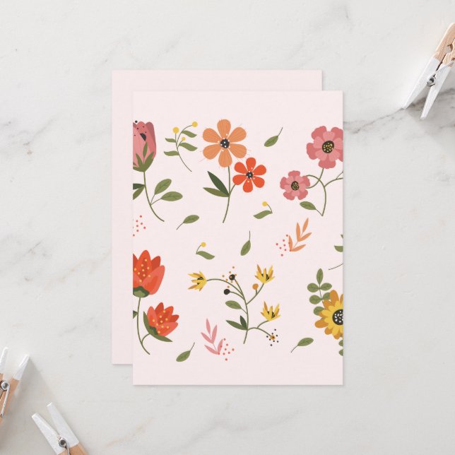 Convites coleção de flores (Frente/Verso In Situ)