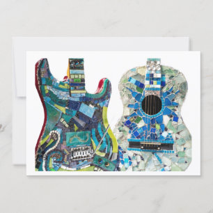 Convites Coleção de Guitarras Mosaic Boho Chic