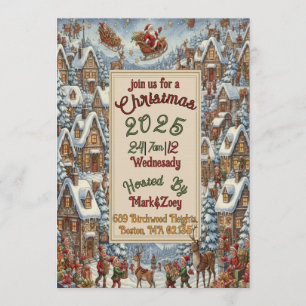 Convites Coleção de Natal do Papai Noel em Aquarela Vitoria