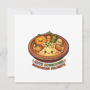 Convites Coleção Sexta-feira de Cuscuz Marroquino Kawaii Fo