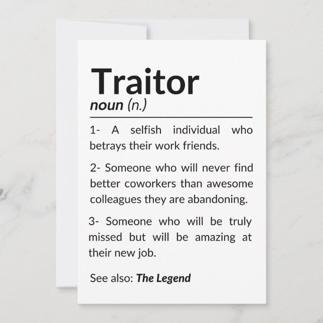 Convites Colega de despedida engraçado, colega saindo do tr (Frente)