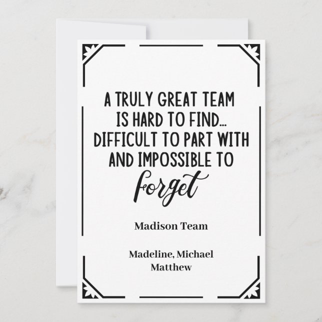 Convites Colega de Trabalho Personalizado Saindo da Equipe  (Frente)