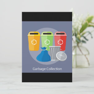 Convites Coleta de Lixo Gerenciamento de Resíduos Reciclage