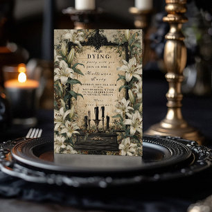 Convites Coleta Gótica de Velas de Coffin Assombrada