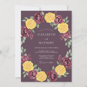 Convites Colheita de Casamento Sumptuosa Ameixa