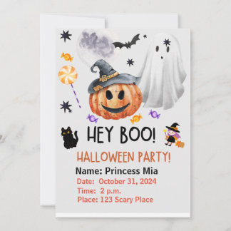Convites Colheita de Halloween com doces e truques