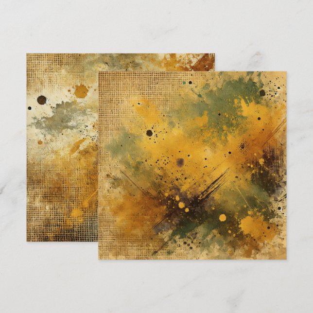 Convites Colheita de Ouros Imprimível Manipulador de Tinta  (Frente/Verso)