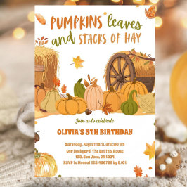 Convites Colheita de Outono Abóboras Folhas Montanhas de Fe