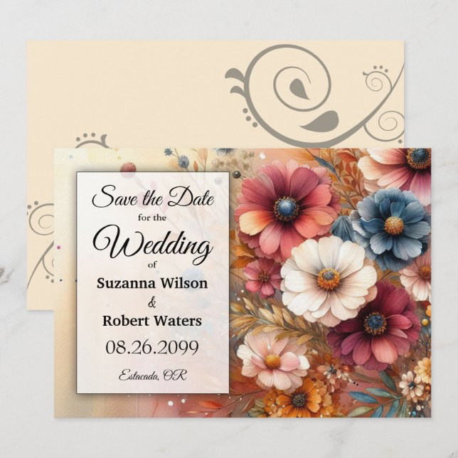 Convites Colheita de Petais e Pintados (Frente/Verso)