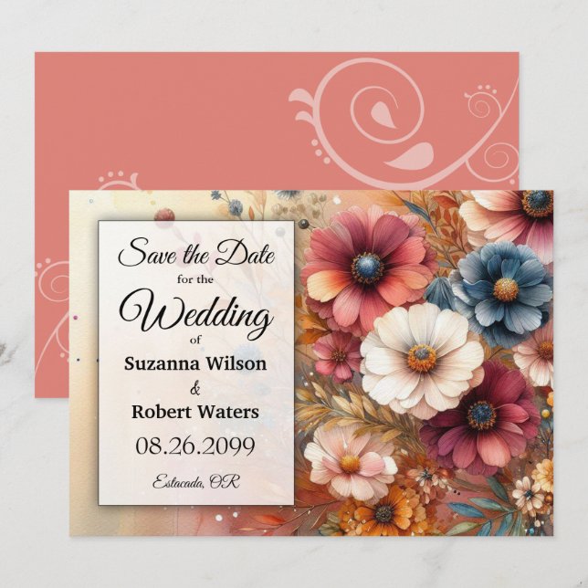 Convites Colheita de Petais e Pintados (Frente/Verso)