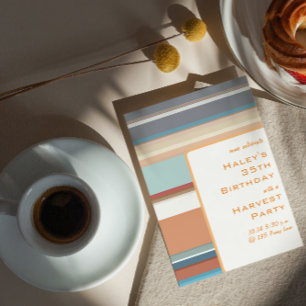 Convites Colheita de Queda Moderna 35. º Aniversário - Grev