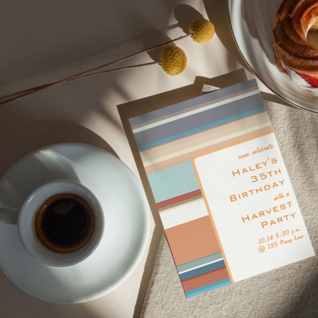 Convites Colheita de Queda Moderna 35. º Aniversário - Grev (Criador carregado)