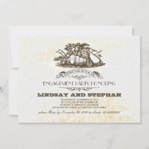 Convites Colheita em queda festa de noivado rústica do país