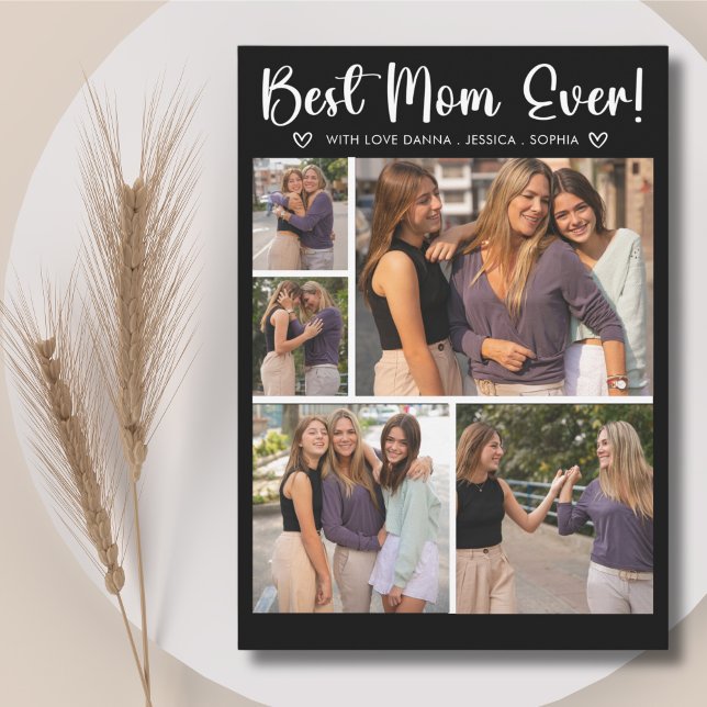 Convites Collage 5 Photos Gift for Mother's Day (Criador carregado)