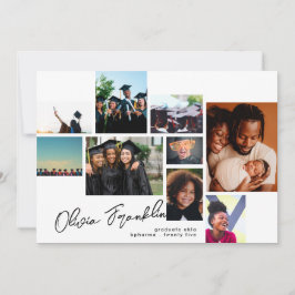 Convites Collage Editable Multi Photo Festa de formatura