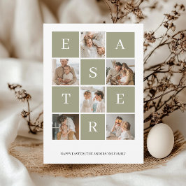 Convites Collage Family Photo Páscoa | Felz pascoa