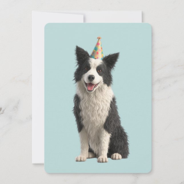 Convites Collie Birthday Party (Frente)