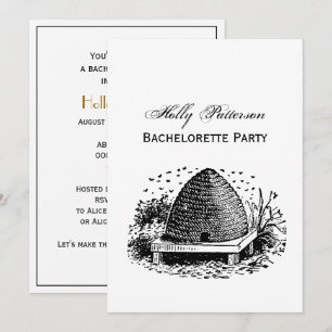 Convites Colmeia e Abelhas #1 Heráldica Vintage