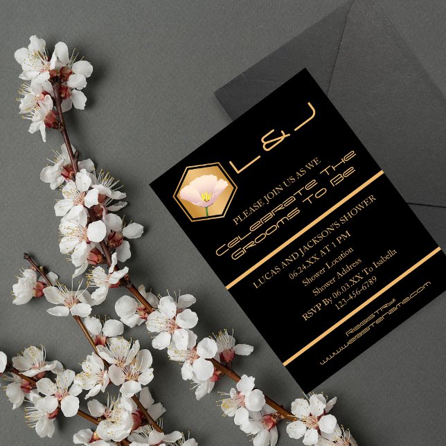 Convites Colmeia E Chá de casamento Floral (Criador carregado)