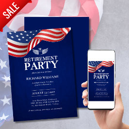 Convites COLONEL RETIREMENT Silver Eagle Wings Militar