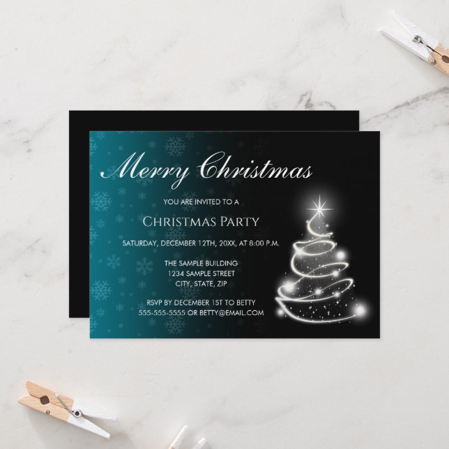 Convites Color Fade Christmas Invitation (Frente/Verso In Situ)