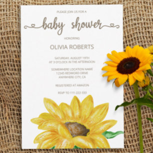 Convites Coloração aquática mínima Chá de fraldas de girass