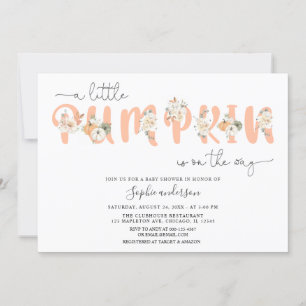 Convites Coloração de Pastel Um Pequeno Chá de fraldas De A