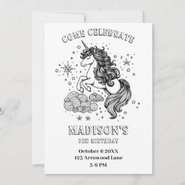 Convites Coloração Personalizada do Partido do Aniversário