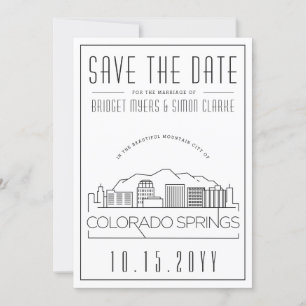 Convites Colorado Springs que Wedding economias da skyline