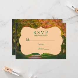 Convites Colorful Autumn Day Wedding RSVP Card