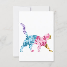 Convites Colorful Botanical Cat