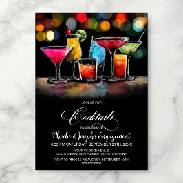 Convites Colorful Cocktails Engagement Party