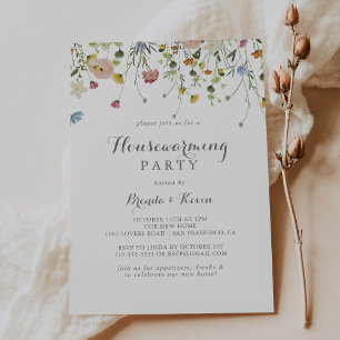 Convites Colorful DaTECS Wild Flowers Partido do Aqueciment