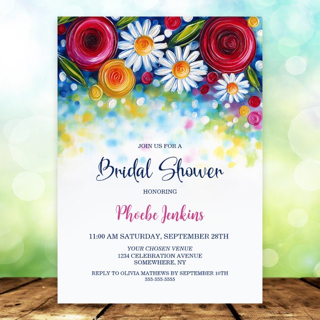 Convites Colorful Floral Bridal Shower (Criador carregado)