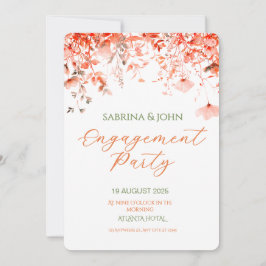 Convites Colorful Floral Watercolor Engagement Party