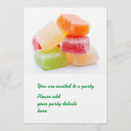 Convites Colorful gummy square sweets