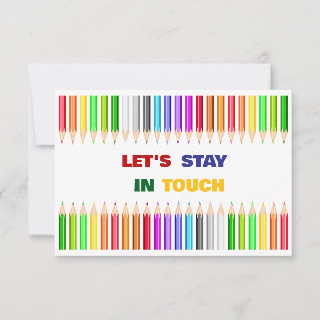 Convites Colorful Pencils Playdate Invitation (Frente)