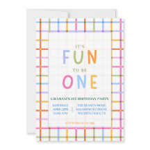 Colorful, Playful It's Fun to be ONE birthday