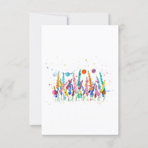 Convites Colorful Watercolor Flowers