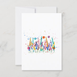 Convites Colorful Watercolor Flowers