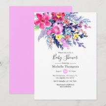 Colorida Aquarela Chá de fraldas Floral