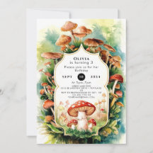 Colorida Boho Mushroom Aniversário