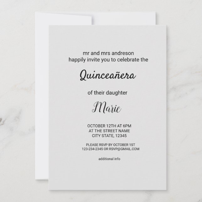 Convites Colorida d'água adicione seu nome ao texto editáve (Frente)