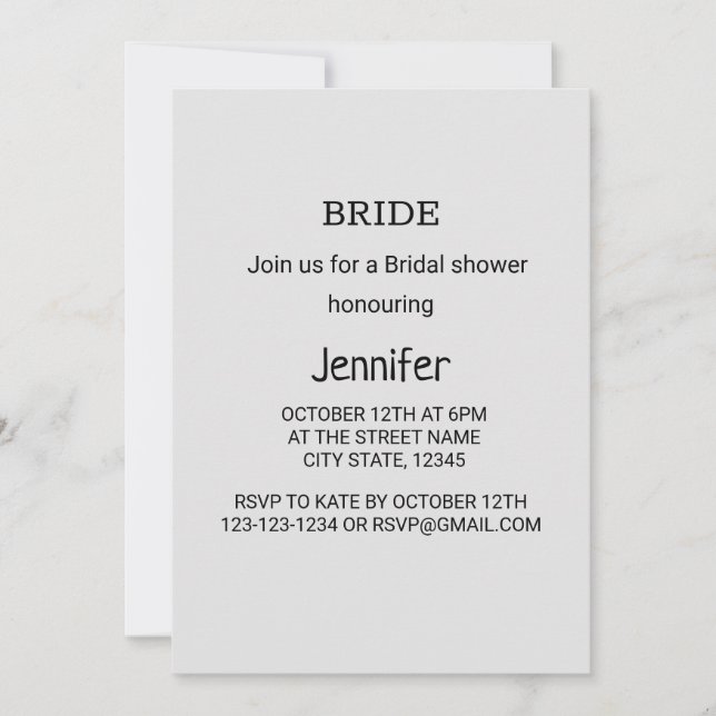 Convites Colorida d'água adicione seu nome ao texto editáve (Frente)