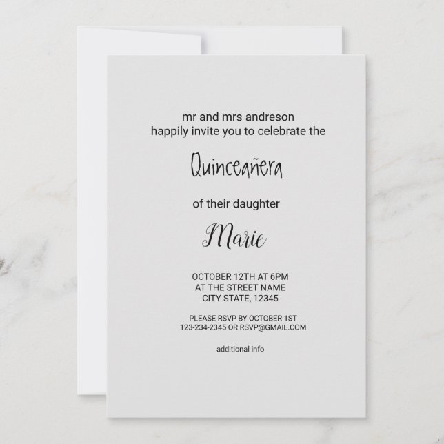 Convites Colorida d'água adicione seu nome ao texto editáve (Frente)