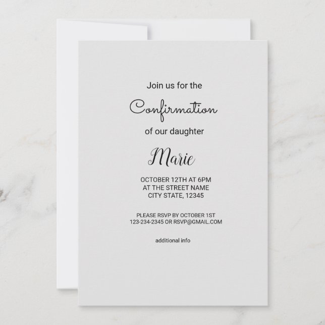 Convites Colorida d'água adicione seu nome ao texto editáve (Frente)