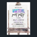 Convites Colorida Easel Virtual Paint Party 16 - Aniversári<br><div class="desc">Uma maneira bonita e divertida de anunciar a festa virtual do seu filho. Personalize com seus próprios detalhes. >>>> Pode ser totalmente personalizado para atender às suas necessidades. © Gorjo Designs. Feito para você através da plataforma Zazzle. // Precisa de ajuda para personalizar o seu design? Tem outras ideias? Sinta-se...</div>